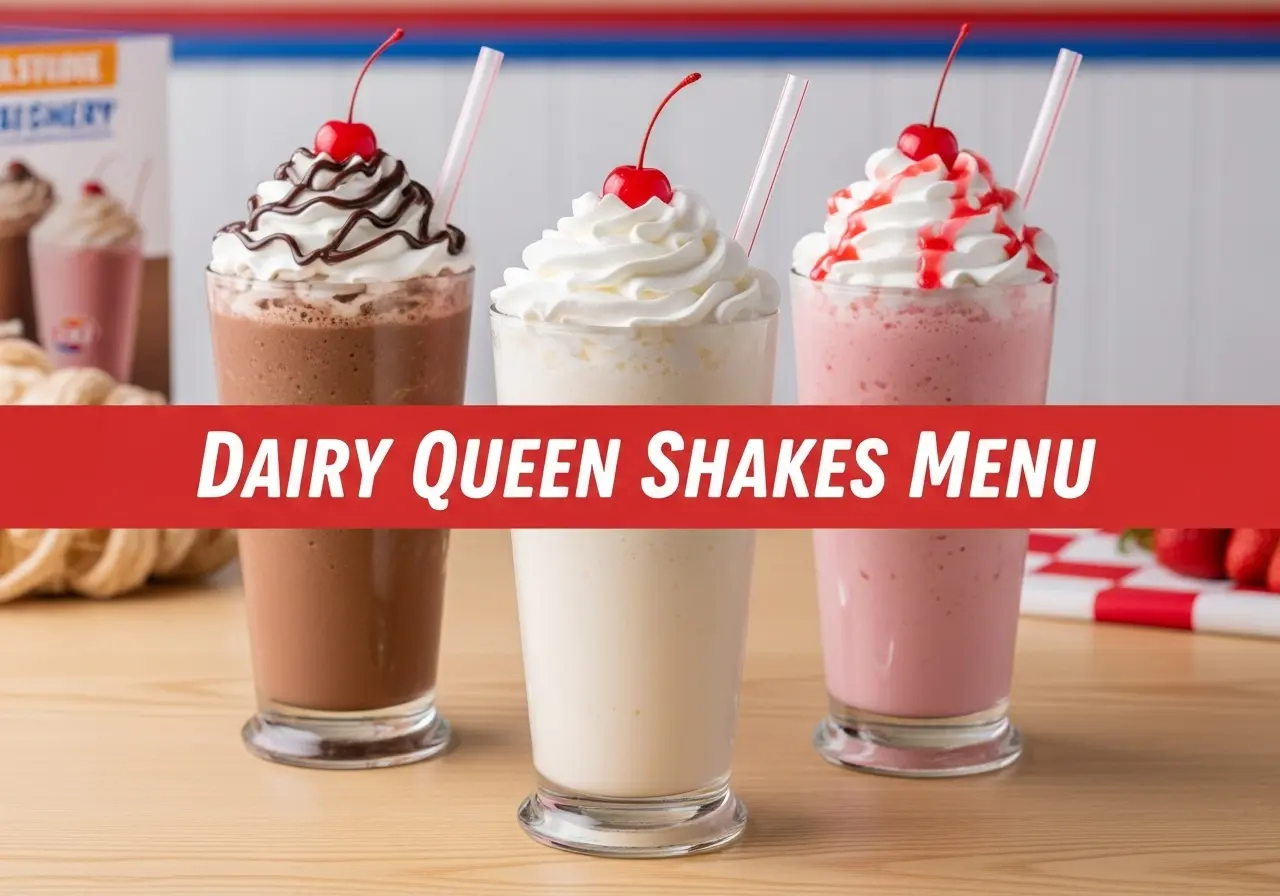 Dairy Queen Shakes Menu