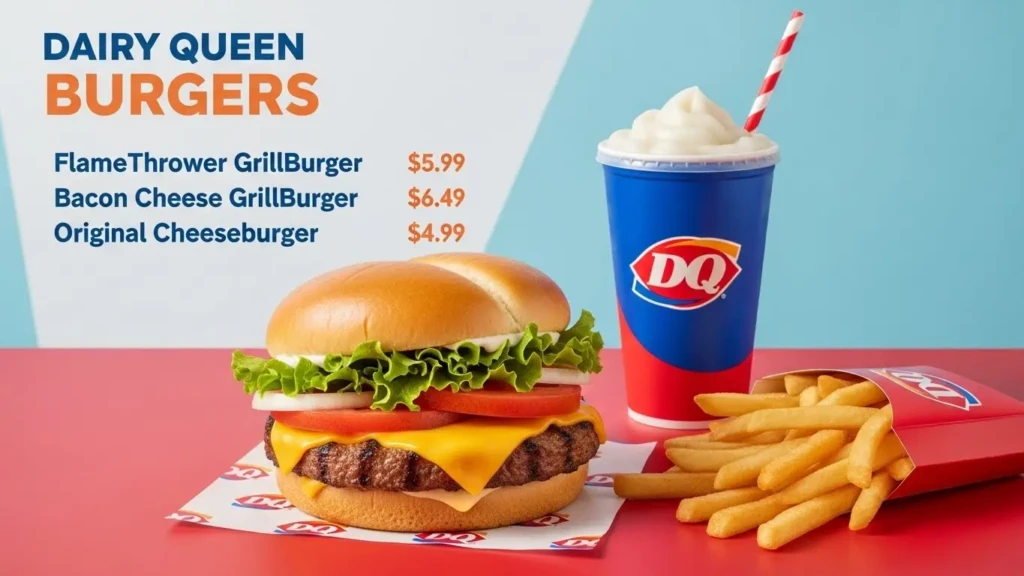 dairy queen burger menu
